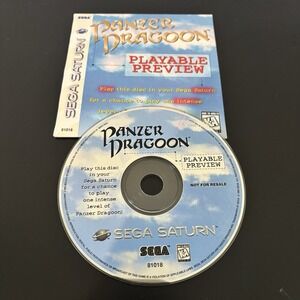 Panzer Dragoon Playable Preview Demo Complete w/sleeve - Sega Saturn Video Game